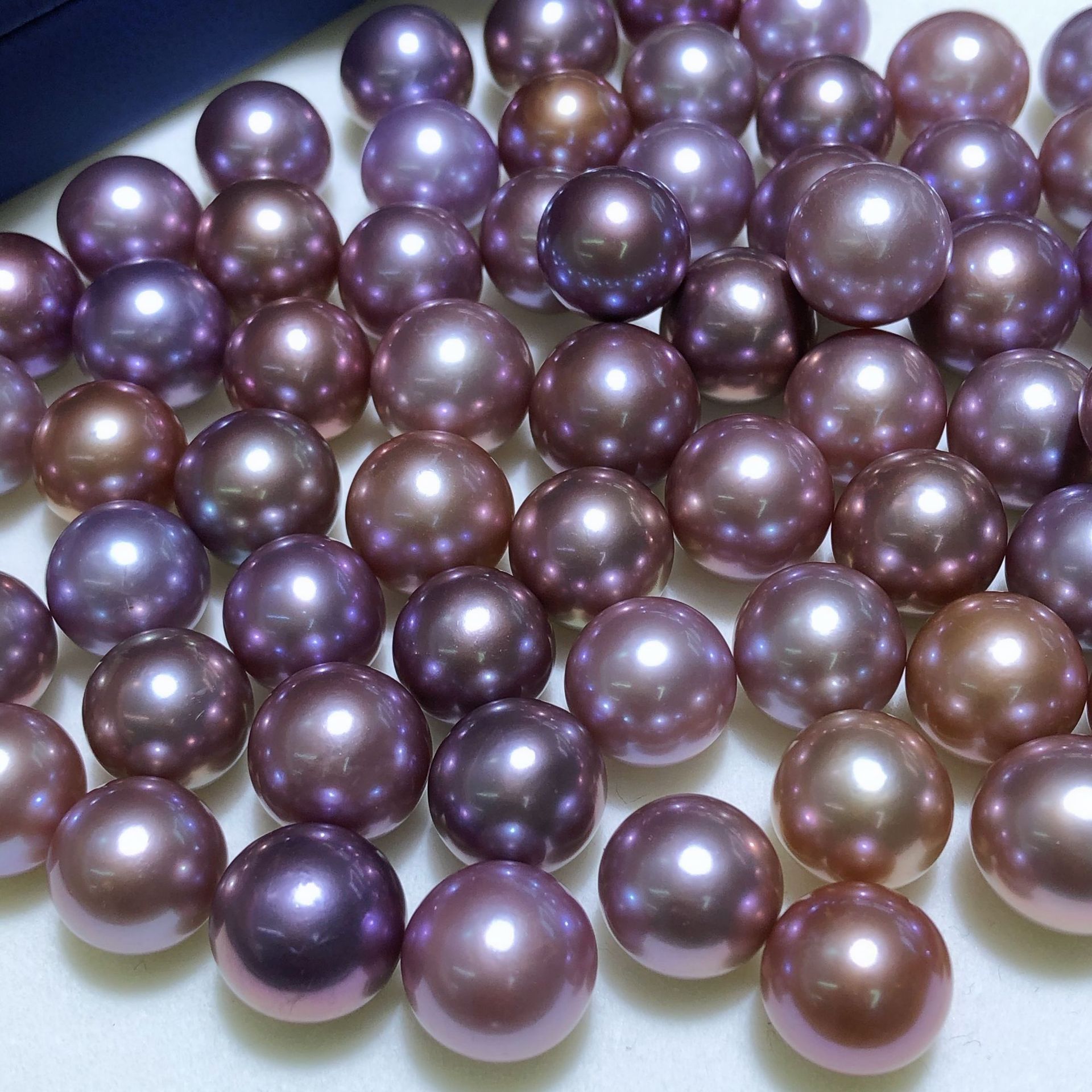 DIY jewelry high quality 9-15mm large purple edison loose pearls full round edison freshwater pearls