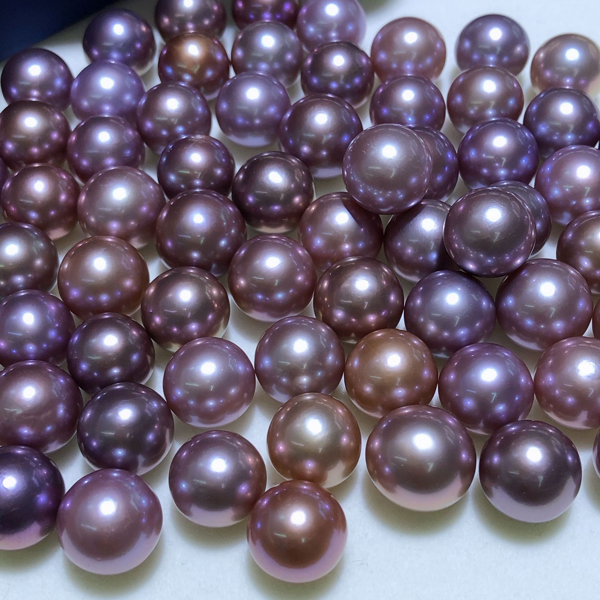 DIY jewelry high quality 9-15mm large purple edison loose pearls full round edison freshwater pearls