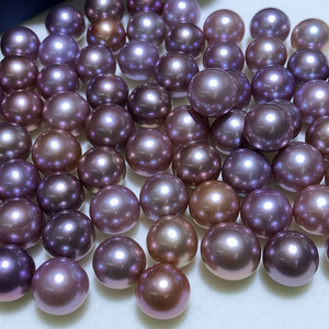 DIY jewelry high quality 9-15mm large purple edison loose pearls full round edison freshwater pearls