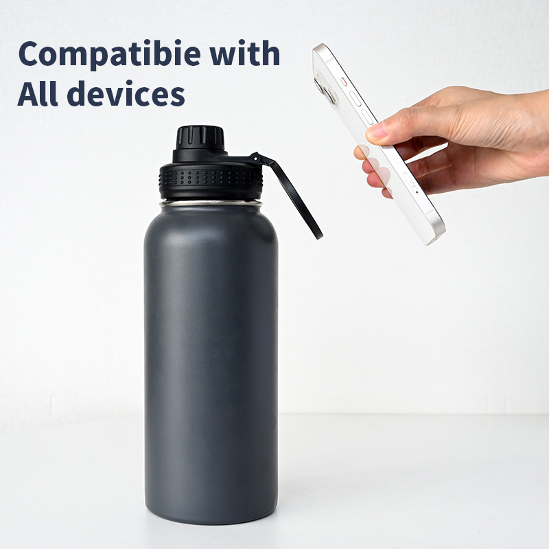 Custom tumbler 32 oz 32oz powder coated double wall Vacuum Insulated Stainless Steel magsafe water bottle with phone holder