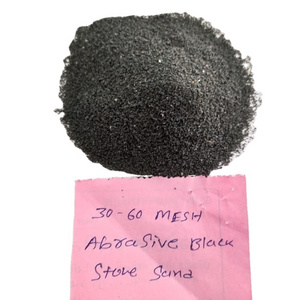 Sand blasting 30-60 mesh grit powder black stone grit and sand garnet alternative sand  blasting powder