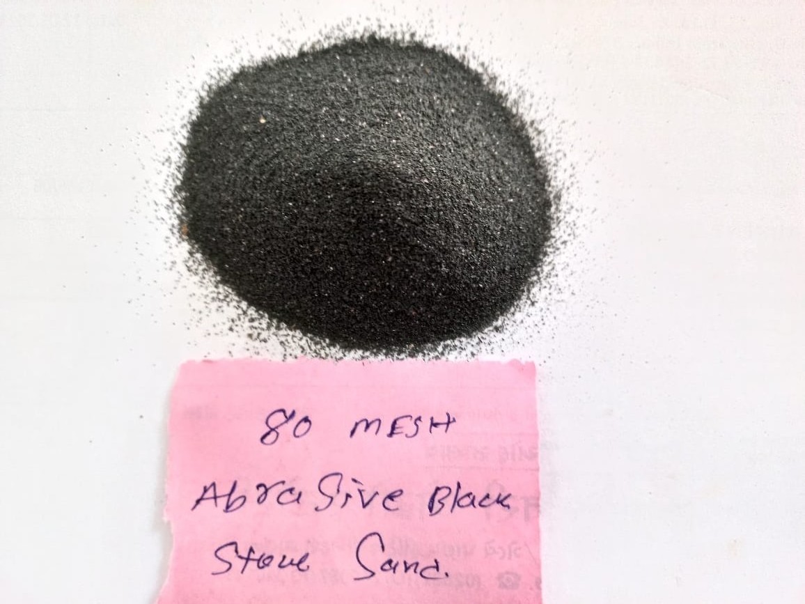 Sand blasting 30-60 mesh grit powder black stone grit and sand garnet alternative sand  blasting powder