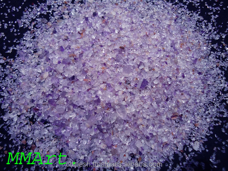 crystalian quartz amethyst Gemstone Powder crushed Grit for biomate with best price