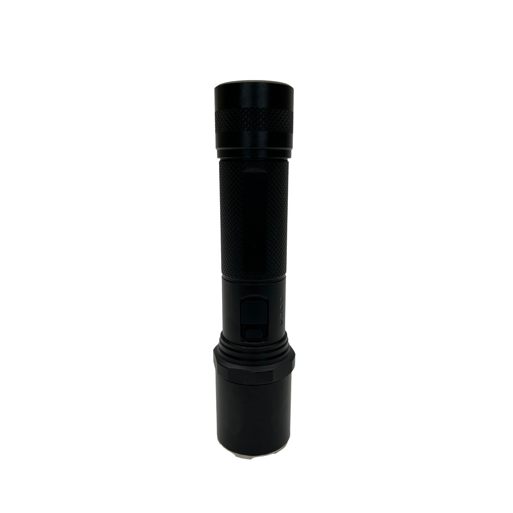 one-step strobe tactical flashlight torch flash light rechargeable powerful emergency self-defense flashlight