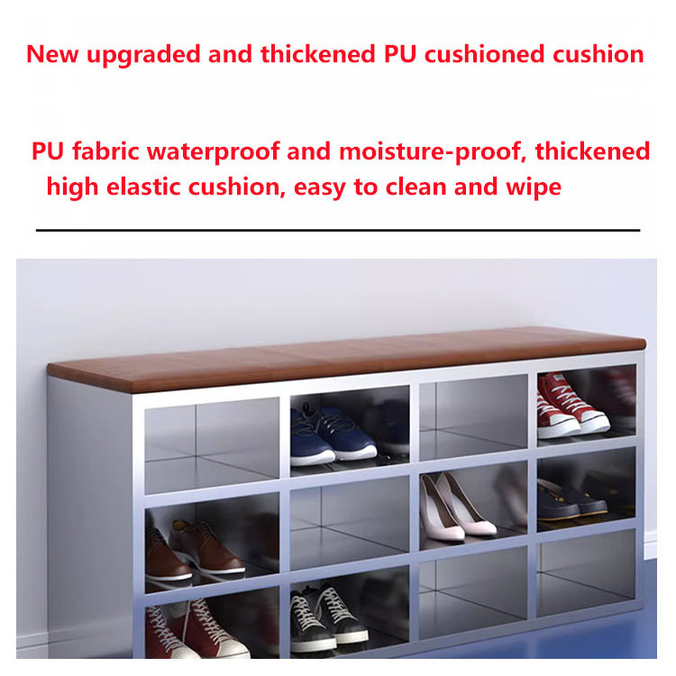 Metal shoe cabinet Stainless steel shoe rack narrow shoe storage cabinet