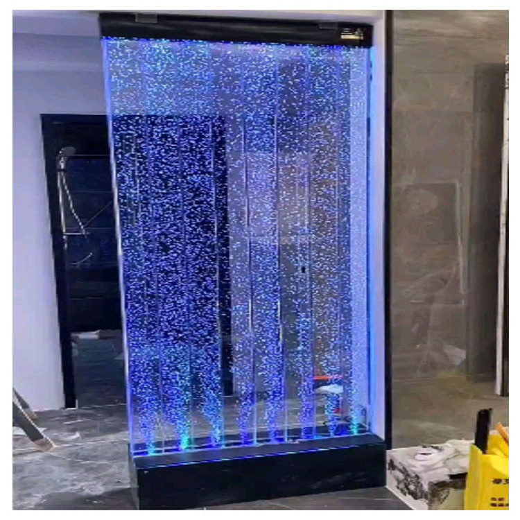 Customized led water bubble wall water features digital waterfall fountain screen & room divider