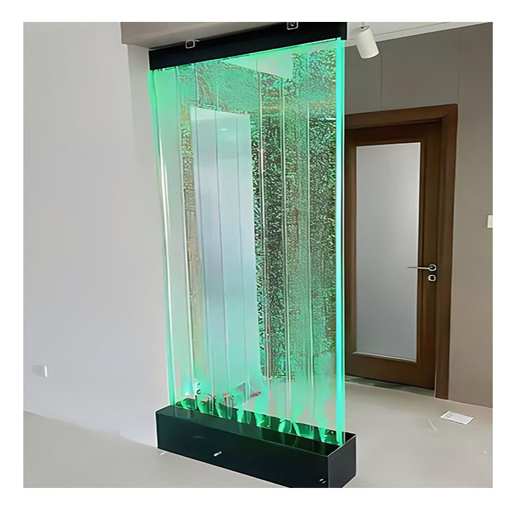 Customized led water bubble wall water features digital waterfall fountain screen & room divider