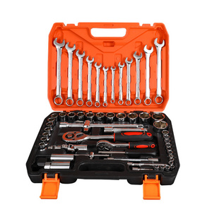 61 PCS Kit Car aoto  Repair Sockets Set Hand Tool Sets Combination Socket Wrench spanner Set with Plastic Toolbox