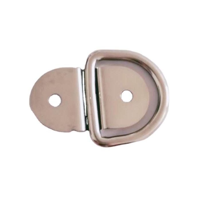 Stainless steel D-type pull ring door latch half round buckle side buckle with half round buckle hardware rigging