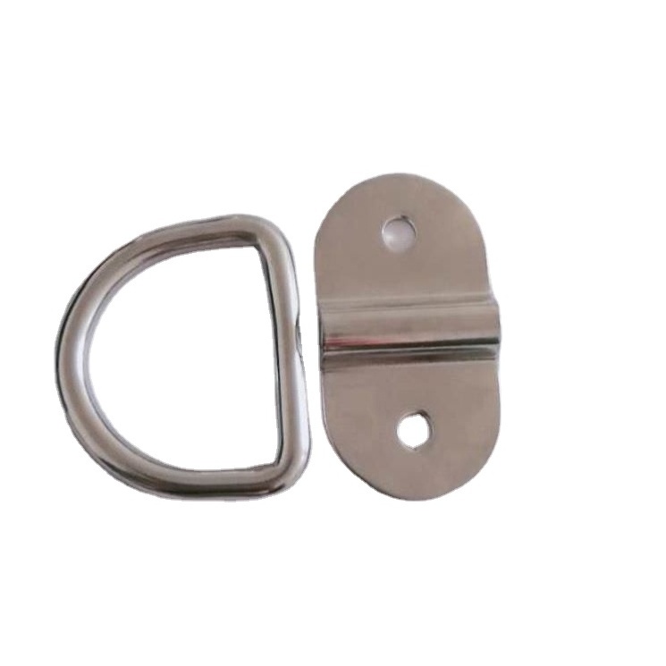 Stainless steel D-type pull ring door latch half round buckle side buckle with half round buckle hardware rigging