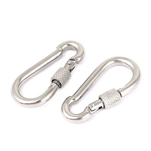 Stainless Steel Metal Hooks For Hanging Caribeaner Clip 3 Large Aluminum D Ring Zinc Climbing Safety Snap Hook Carabiner