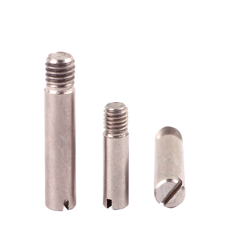 Stainless Steel Metal clevis pin slotted recess external thread dowel pin