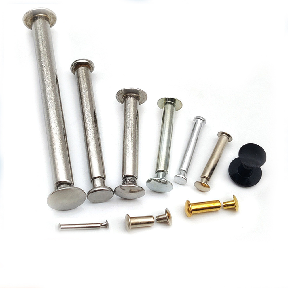 book binding chicago revet m5 m6 m8 1213 inch screw rivet sleeve nut bolt rivetnut coumntersunk head laminating nut barrel nut