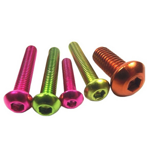 custom 6061 6063 7075 hex color aluminium m3 m5 m6 m7 m20 fender jdm pink red gold nut bolt set anodized aluminium bolt colored