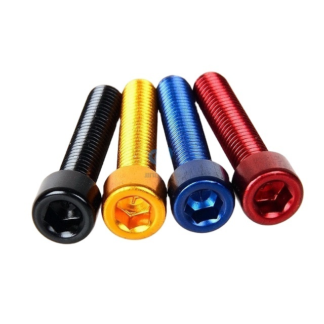 custom 6061 6063 7075 hex color aluminium m3 m5 m6 m7 m20 fender jdm pink red gold nut bolt set anodized aluminium bolt colored