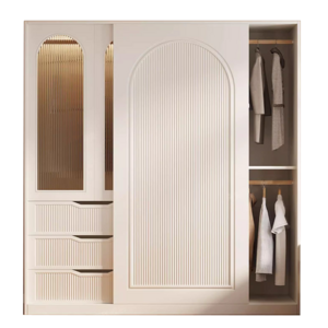 Household Cabinet closet home bedroom modern simple corner glass light luxury checkroom custom combination closet