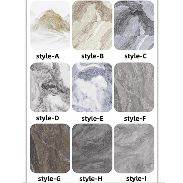 Fashion waterproof wall panels boards rock grain high-gloss marble wall panels for home decoration