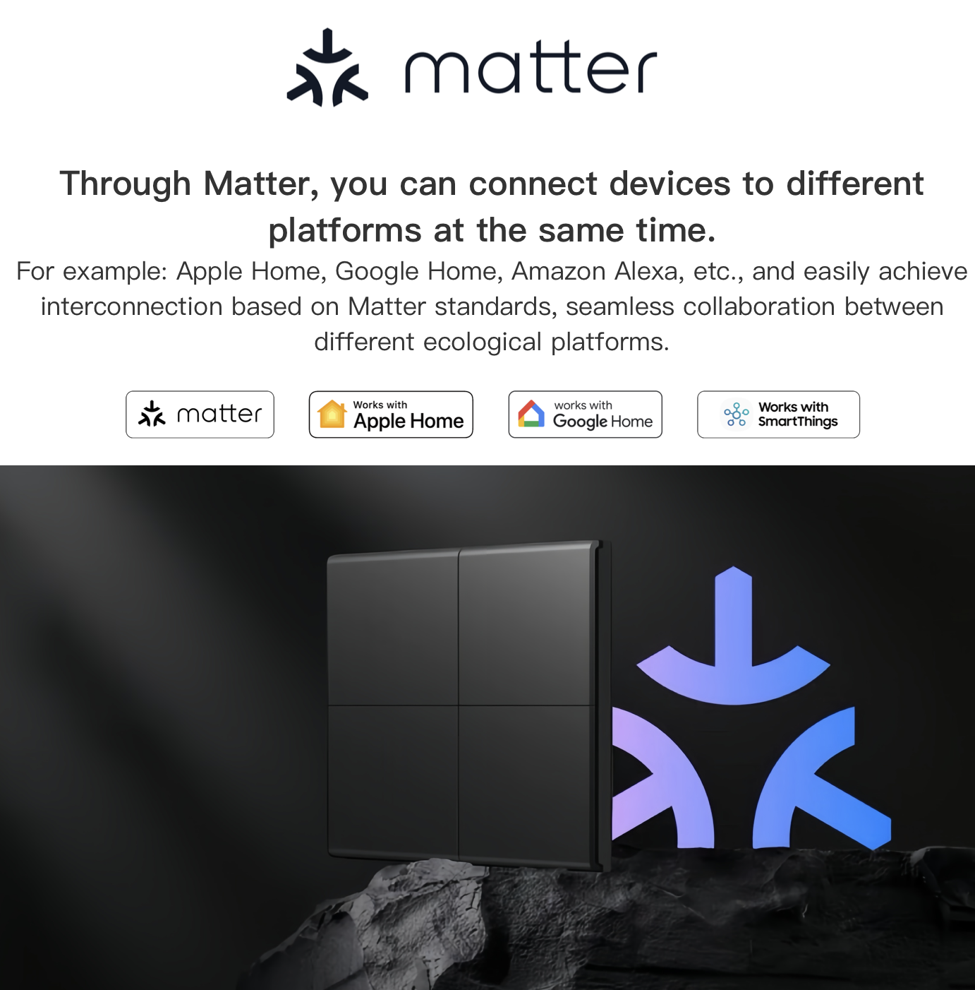 Matter JINK 8E Smart Home Matter Thread Smart switch Homekit Apple Home, Google Home, Amazon Alexa