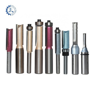 Jialing CNC Carbide Bits Straight Cut TCT Grooving Cutter Tideway Trimming Bit Super Flush Trim CNC Router Bits For Wood