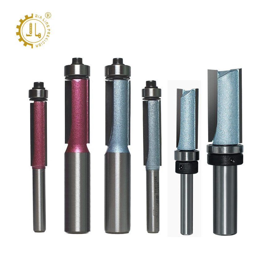 Jialing CNC Carbide Bits Straight Cut TCT Grooving Cutter Tideway Trimming Bit Super Flush Trim CNC Router Bits For Wood