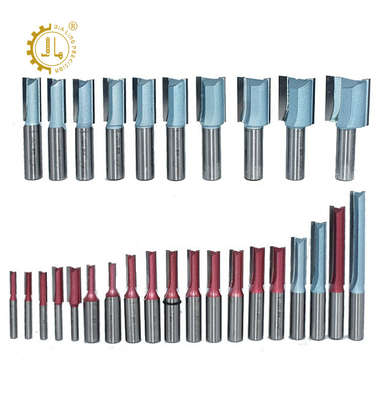 Jialing CNC Carbide Bits Straight Cut TCT Grooving Cutter Tideway Trimming Bit Super Flush Trim CNC Router Bits For Wood