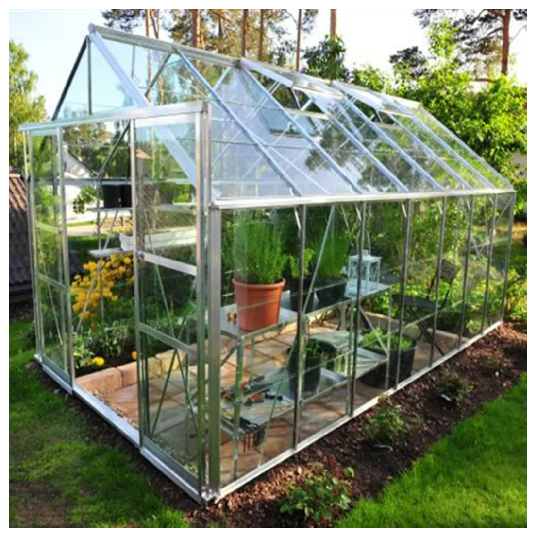 Home garden green house agricultural greenhouse manufacturing back yard greenhouse Flower greenhouse