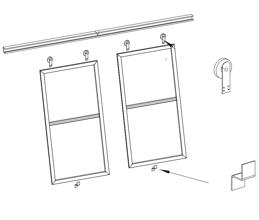 Factory Supply Aluminium Alloy Sliding Doors Greenhouse Kit Fittings Easy Install Simple Silding Doors for Sale