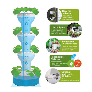 New Design Custom Horticultural Indoor Nft Hydroponic System Vertical Garden Tower Vertical Hydroponic Lettuce System