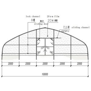 Factory Inventory Greenhouse Kit Sliding Doors Easy Install Simple Silding Door for Wholesale