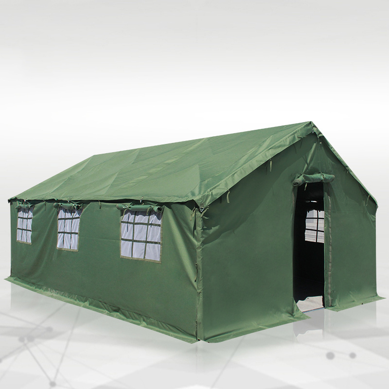 Wholesale Canvas Rescue Outdoor Tent Green Disaster Relief Tent disaster relief  Pole Tent 10person