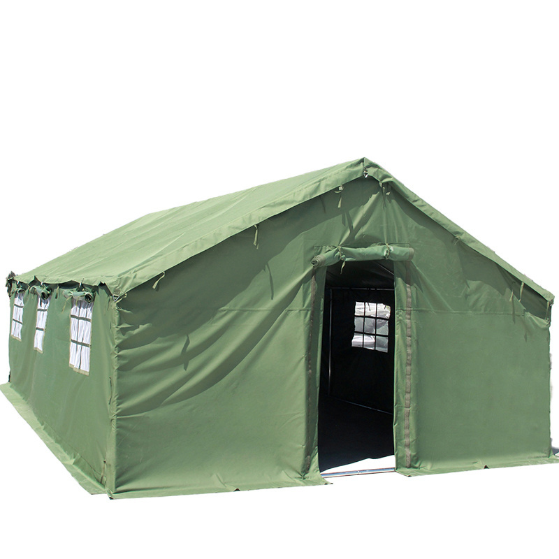 Wholesale Canvas Rescue Outdoor Tent Green Disaster Relief Tent disaster relief  Pole Tent 10person