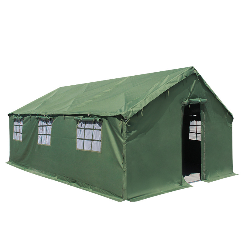 Wholesale Canvas Rescue Outdoor Tent Green Disaster Relief Tent disaster relief  Pole Tent 10person