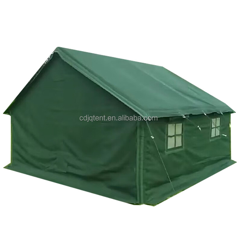 hot selling waterproof windproof cotton canvas relief shelter tent for disaster  heavy duty canvas tent