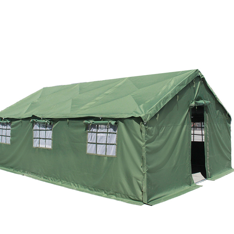 Manufacturer Customized Green Tent House Large Canvas refugeeTask Disaster Relief refugee milita un Tents