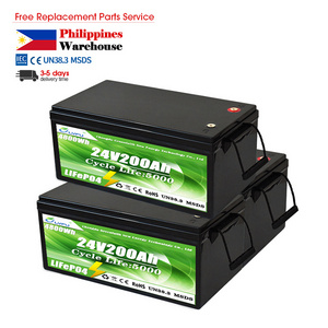 24v Lithium Battery Pack Deep Cycle 24v 100ah 200ah Lithium Iron Phosphate Battery Pack with BMS