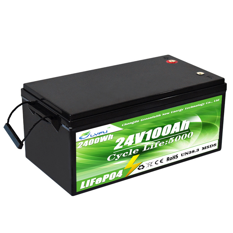 24v Lithium Battery Pack Deep Cycle 24v 100ah 200ah Lithium Iron Phosphate Battery Pack with BMS