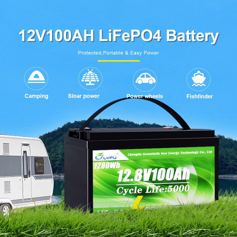 Wholesale 12 Volt Lithium Ion batterie 50ah 100ah 150ah 200ah LiFePO4 Battery 12V 100Ah Golf Cart Batteries