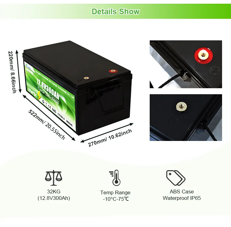 LVFU US Stock LiFePO4 BMS Lifepo4 Battery Pack Lithium Ion Batteries 12V 48V 120Ah 150Ah 170Ah 200Ah Solar Battery