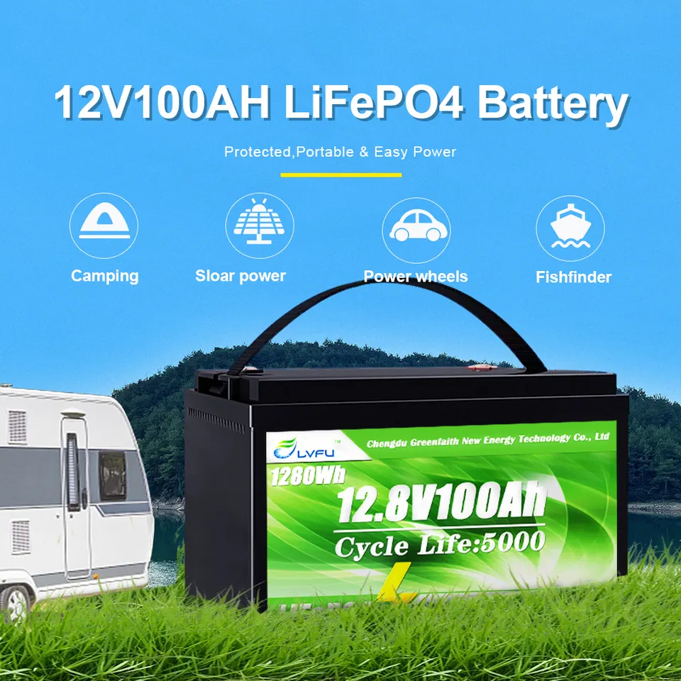 LVFU US Stock LiFePO4 BMS Lifepo4 Battery Pack Lithium Ion Batteries 12V 48V 120Ah 150Ah 170Ah 200Ah Solar Battery