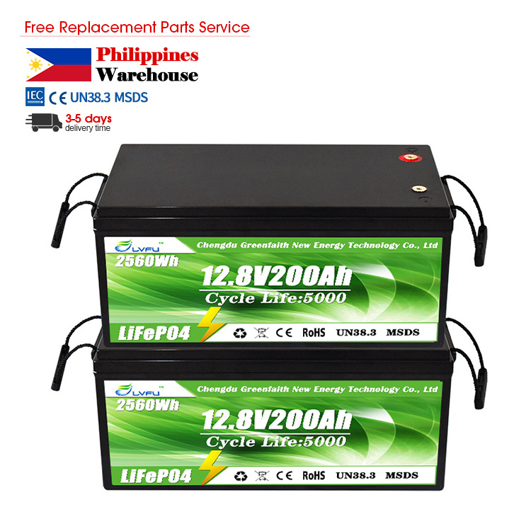 Deep Cycle Lithium Ion Batteries BMS 12v 200ah Solar Battery Pack 12V 100Ah 200Ah LiFePO4 Lithium Ion Battery