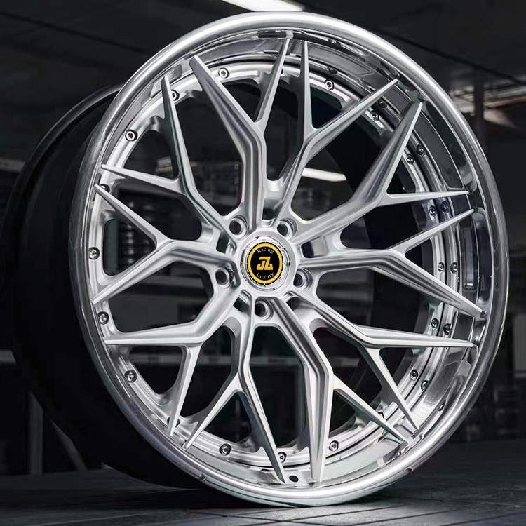 Jiangzao custom aluminum alloy wheel rims 19x8.5 forged wheels 5x114.3 18 19 20 21 22inch 2 piece forged wheels 5x112 20x9