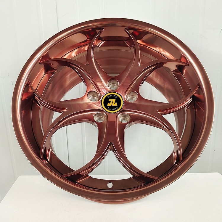 Rose Gold Finish Car Wheels 20x12 wheels deep concave 2 piece 3 piece forged alloy wheels rims for C6 C7 GT GTR