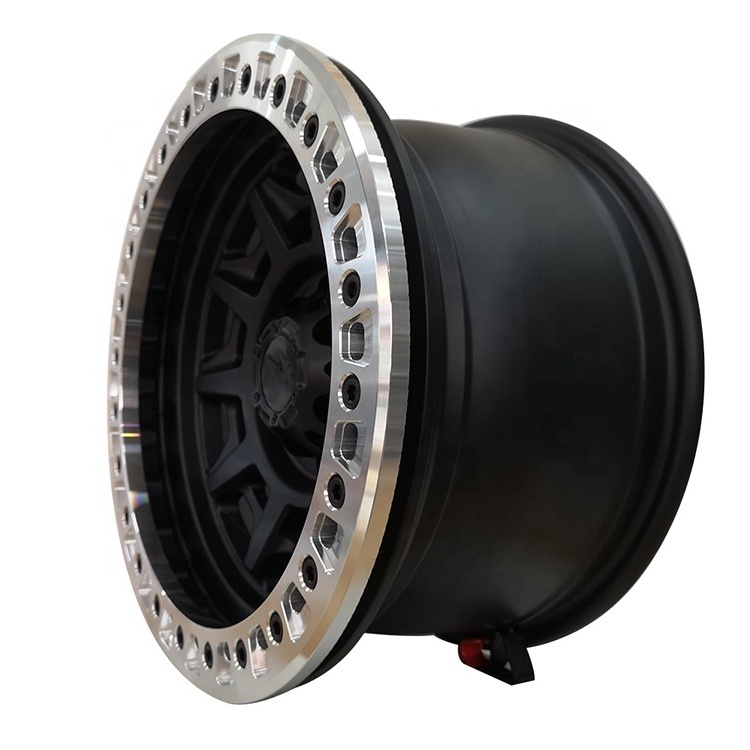 Off road wheel rims 17 inch 6*139.7 5*127 beadlock wheels Matte black paint set plate Off road 4x4 wheels 16inch