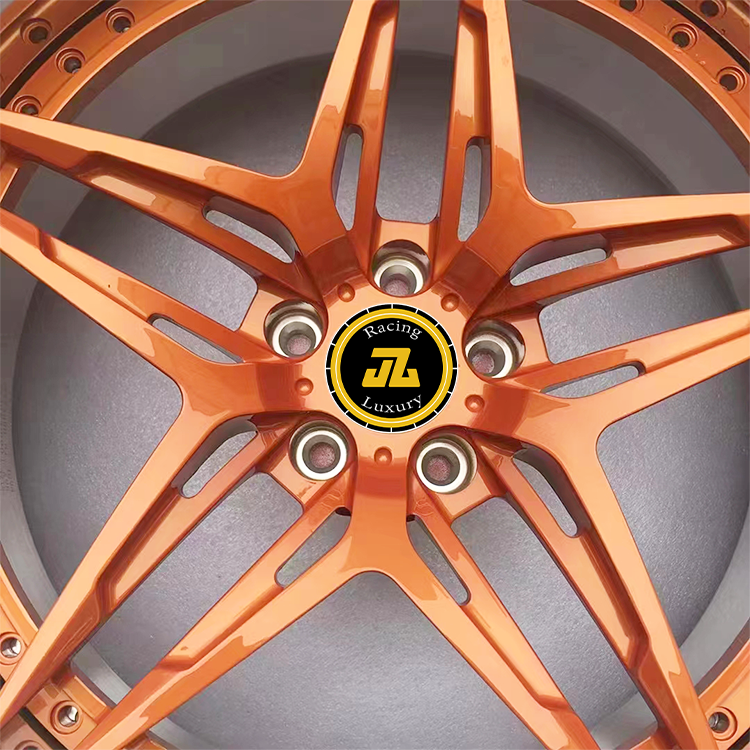 Jiangzao deep dish lip forged 2 piece aluminum alloy 5 lug 17 18 19 20 21 22 23 24 inch wheel rim