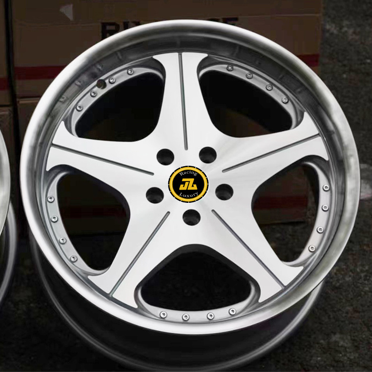 Jiangzao Five spoke steel wheel wholesale steel customized rims 22 inch deep lip 5x112 wheels