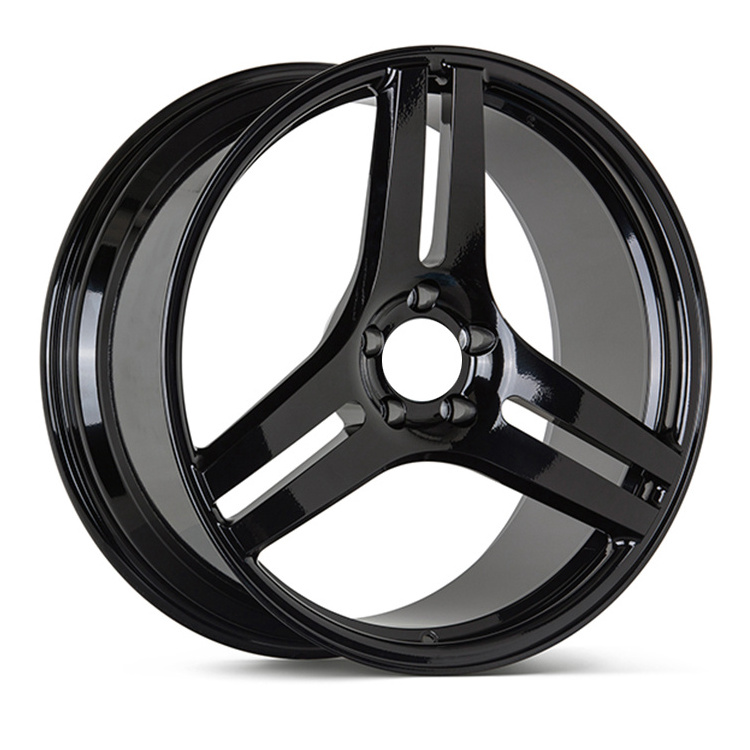 Jiangzao New Design 3 spoke concave precision glossy black gunmetal gray Rims 17 18 19 20 forged aluminum alloy wheels