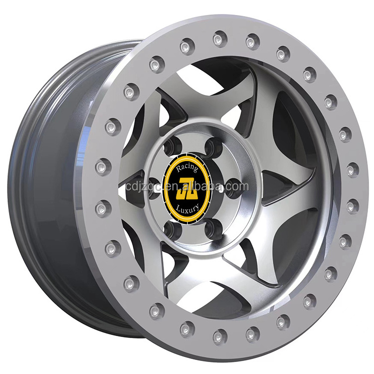 Jiangzao 4x4 6x139.7 rims concave Design 5x150 offroad beadlock 16x8 15 17 inch wheel for Y60 Y61 Ford Jeep JK h2 pickup suv