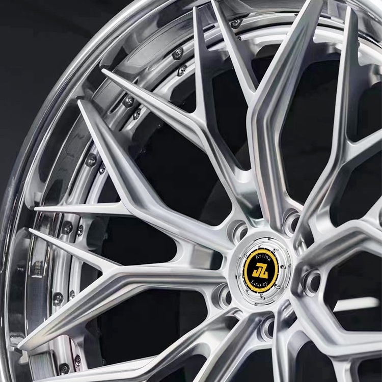 Jiangzao custom aluminum alloy wheel rims 19x8.5 forged wheels 5x114.3 18 19 20 21 22inch 2 piece forged wheels 5x112 20x9