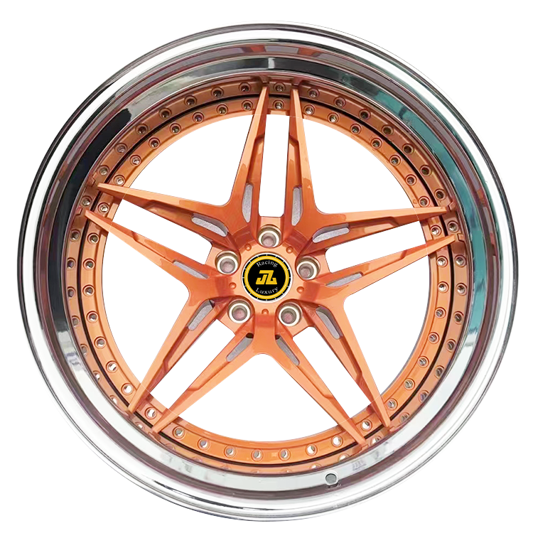 Jiangzao deep dish lip forged 2 piece aluminum alloy 5 lug 17 18 19 20 21 22 23 24 inch wheel rim