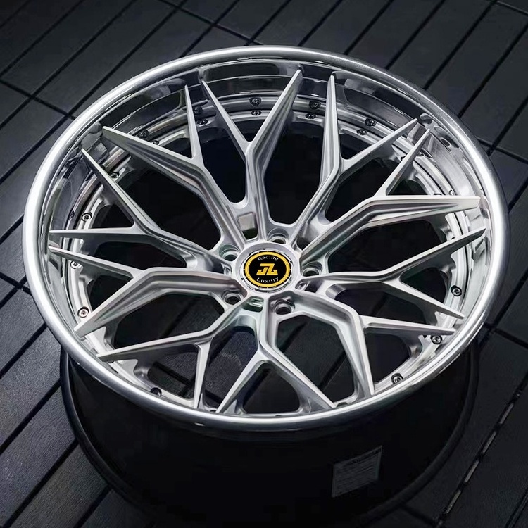 Jiangzao custom aluminum alloy wheel rims 19x8.5 forged wheels 5x114.3 18 19 20 21 22inch 2 piece forged wheels 5x112 20x9